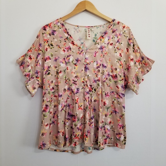 Anthropologie Dolan Left Coast Mitzi Blouse Top Size Large - Picture 2 of 10